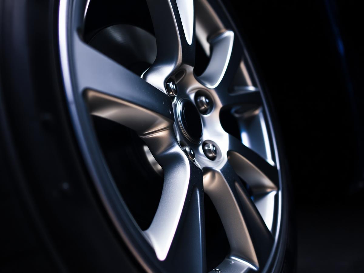 Polished alloy wheel after detailing